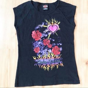 Harley Davidson Vintage Graphic Tee Shirt